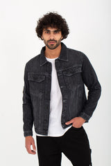 Men's Denim Casual Slim Fit Basic Jackets With Front Pockets
