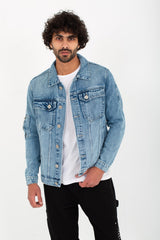 Men's Denim Casual Slim Fit Basic Jackets With Front Pockets