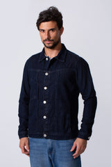 Men's Slim Fit Jeans Denim Jacket With Essential Details And Long Sleeves