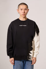 Men's Round Neck Sweatshirt Modern Design Long Sleeve Melton Oversize