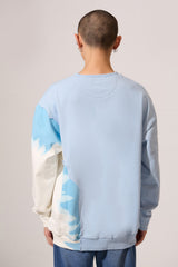 Men's Round Neck Sweatshirt Modern Design Long Sleeve Melton Oversize