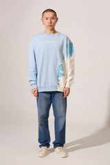 Men's Round Neck Sweatshirt Modern Design Long Sleeve Melton Oversize