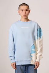 Men's Round Neck Sweatshirt Modern Design Long Sleeve Melton Oversize
