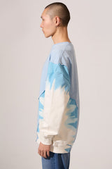 Men's Round Neck Sweatshirt Modern Design Long Sleeve Melton Oversize