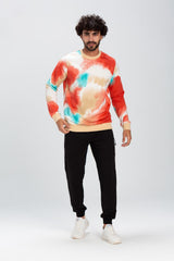 Men's Long Sleeve Rounded Neck Multi Color Sweatshirt