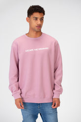 Men's Round Sweatshirt With Long Sleeves And Front Print