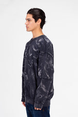 Men's Oversized Printed Crew Neck Sweatshirt