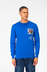 Men's Crew Neck Sweatshirt With Graphic Print