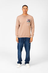 Men's Crew Neck Sweatshirt With Graphic Print