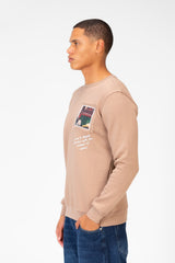 Men's Crew Neck Sweatshirt With Graphic Print