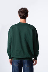 Men's Crew Neck Melton Sweatshirt Regular Fit With Front Print