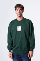 Men's Crew Neck Melton Sweatshirt Regular Fit With Front Print