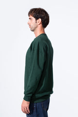 Men's Crew Neck Melton Sweatshirt Regular Fit With Front Print