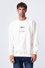 Men's Crew Neck Melton Sweatshirt Regular Fit With Front Print