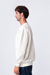Men's Crew Neck Melton Sweatshirt Regular Fit With Front Print
