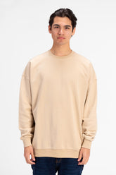 Men's Oversized Round Neck Back Text Print Sweatshirt