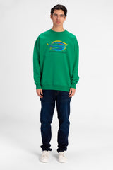 Men's Oversized Crew Neck Printed Sweatshirt