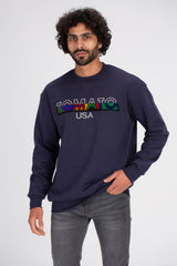 Men's Rounded Neck Padded Front Printed Tomato Usa Sweatshirt