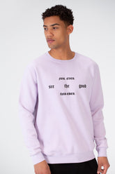 Men's Round Neck Sweatshirt With Text Print On The Front