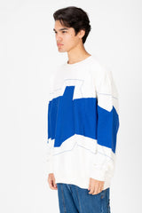 Men's Oversized Printed Round Sweatshirt