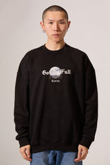 Men's Crew Neck Regular Fit Sweatshirt With A Front Moon Print
