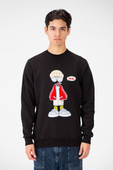 Men's Rounded Neck Sweatshirt With Front Print