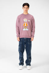 Men's Rounded Neck Sweatshirt With Front Print