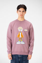 Men's Rounded Neck Sweatshirt With Front Print