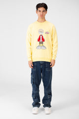 Men's Rounded Neck Sweatshirt With Front Print