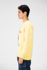 Men's Rounded Neck Sweatshirt With Front Print