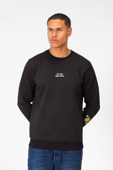 Men's Round Neck Sweatshirt With Text Print