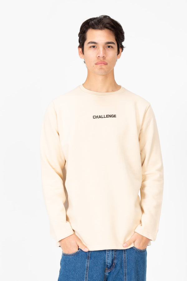 Men's Round Neck Text Print Sweatshirt