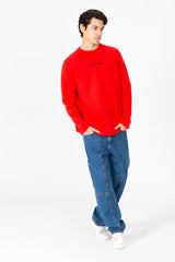 Men's Round Neck Text Print Sweatshirt