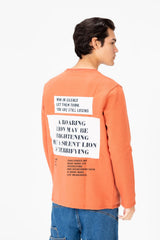 Men's Round Neck Text Print Sweatshirt