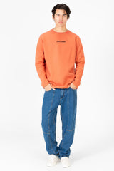 Men's Round Neck Text Print Sweatshirt