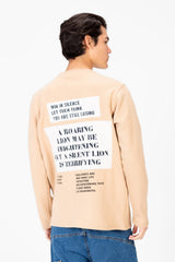 Men's Round Neck Text Print Sweatshirt