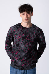 Men's Milton Regular Fit Long Sleeves All Over Print Washed Sweatshirt