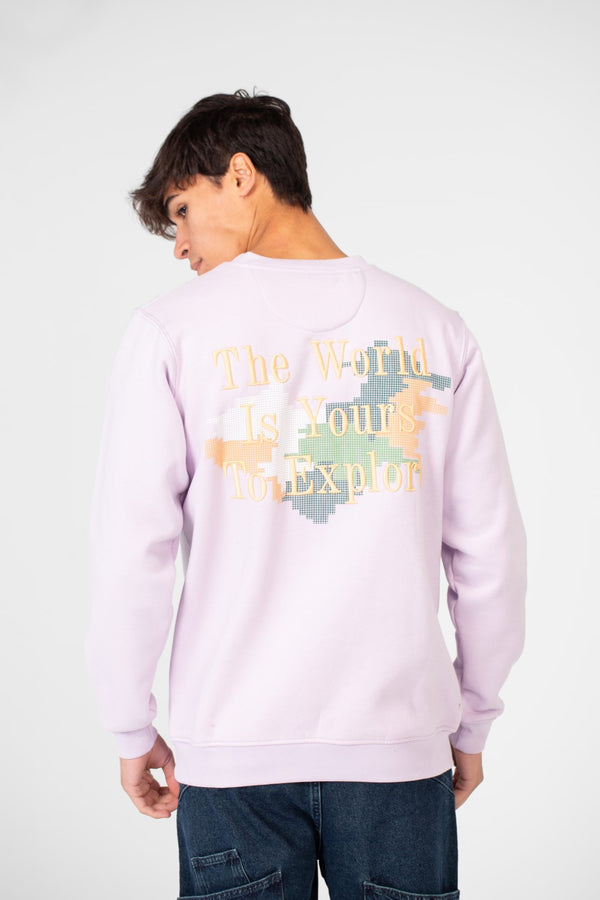 Men's Graphic Print Crew Neck Sweatshirt