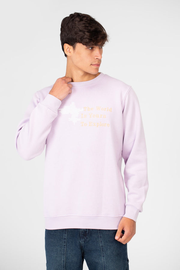 Men's Graphic Print Crew Neck Sweatshirt