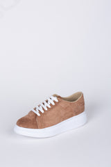 Men's Suede Sneakers With A Simple Design And Laces