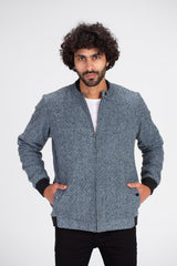 Men's Casual Full Zipper Front Pockets Gokh Jacket With Unique Style