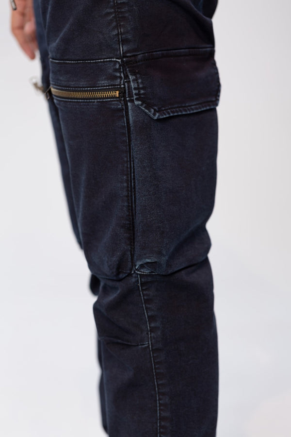 Men's Slim Fit Sherwal Jeans Pants With Front Zipper Pockets