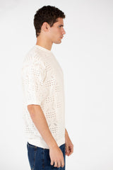 Men's Cotton Jakar Slim Fit Half Sleeve T-Shirt