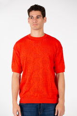 Men's Cotton Jakar Slim Fit Half Sleeve T-Shirt