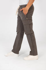 Men's Gabardine Sherwal Pants With Side Pockets And A Waist Drawstring