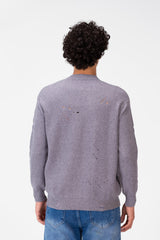 Men's Cutting Pullover With Crew Neck And Basic Details