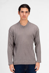 Men's Basic Round Neck Knitted Sweater Pullover