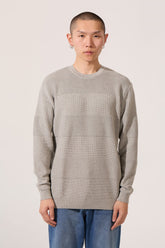 Men's Tomato Slim Fit Cotton Crew Neck Long Sleeve Pullover