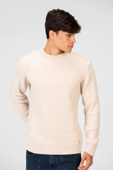 Men's Velvet Pullover With Round Neck And Long Sleeves