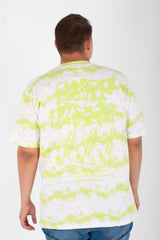Men's Big Size Oversize T-shirt With Round Neck And Full Print